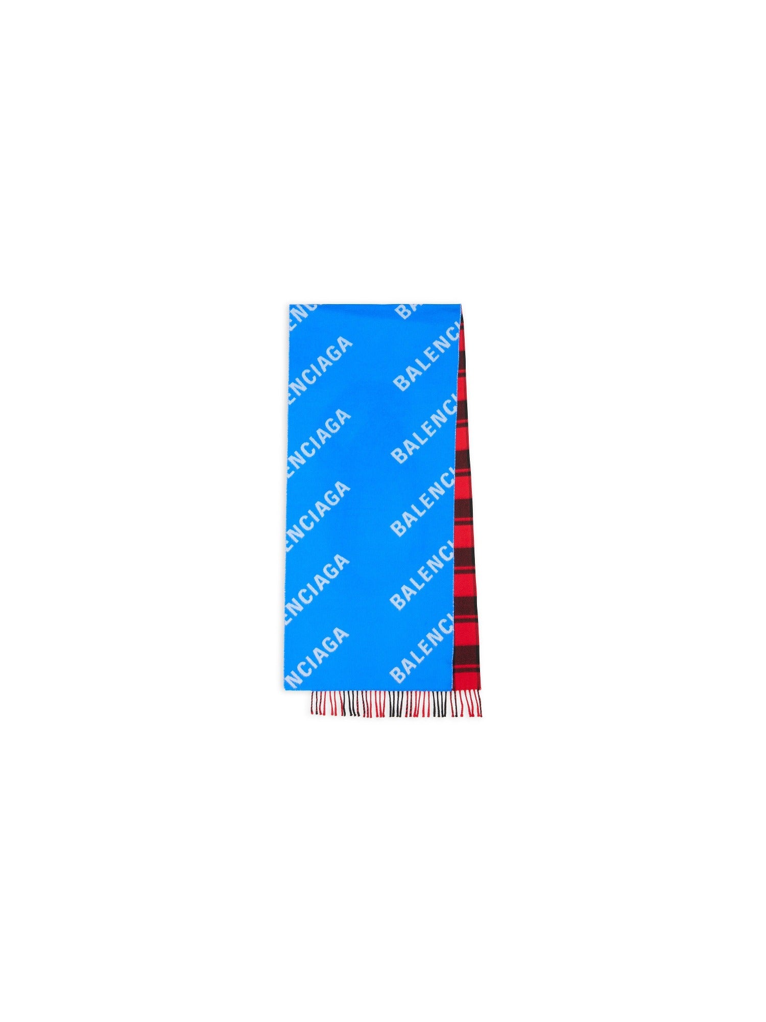 50/50 sapphire & red Scarf - Sapphire & Red
