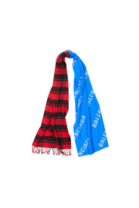 50/50 sapphire & red Scarf - Sapphire & Red