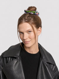 Holli ant silver Scrunchie - Banners & Antique Silver