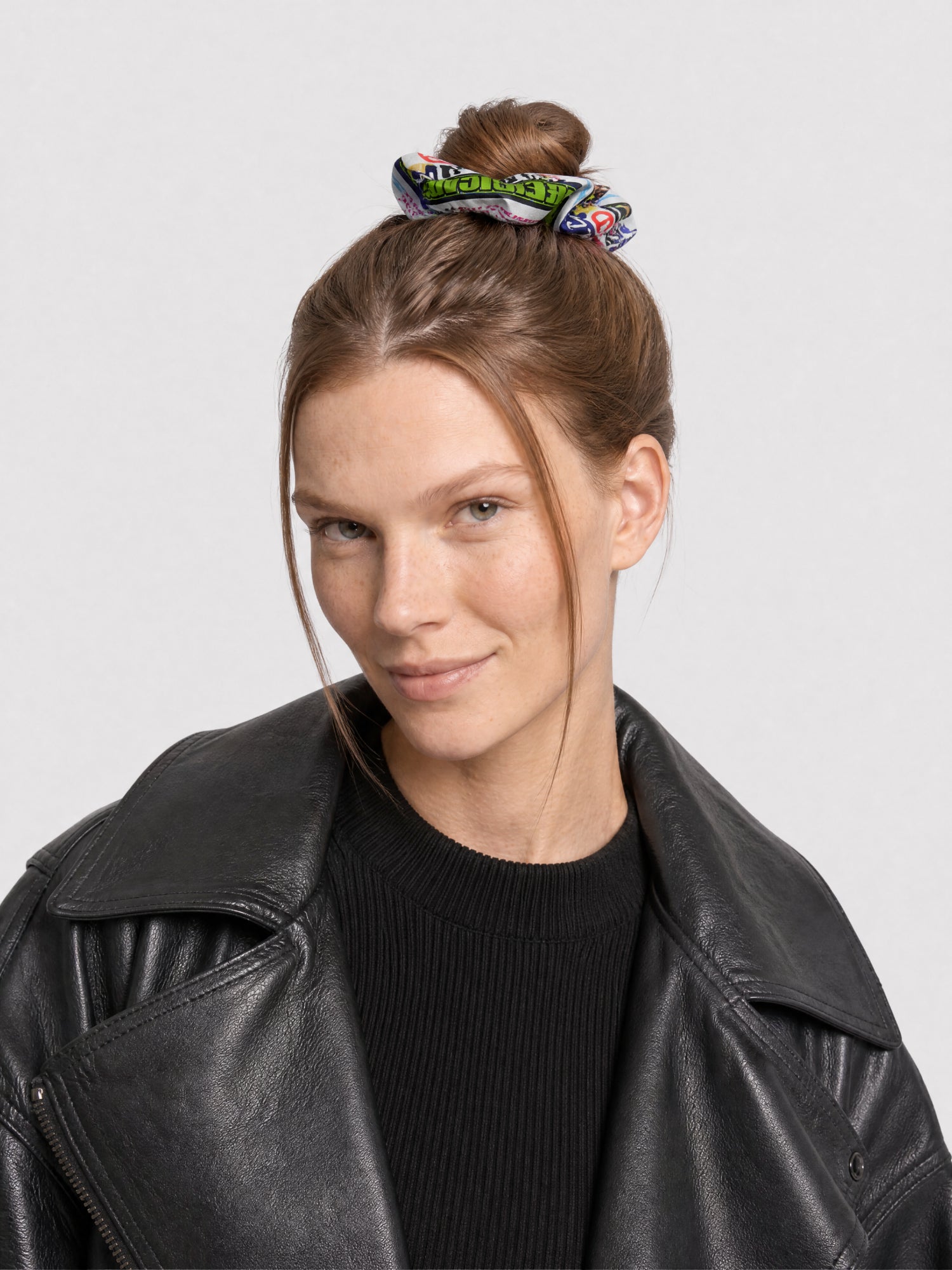 Holli ant silver Scrunchie - Banners & Antique Silver