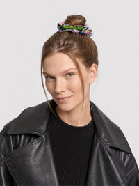 Holli ant silver Scrunchie - Banners & Antique Silver