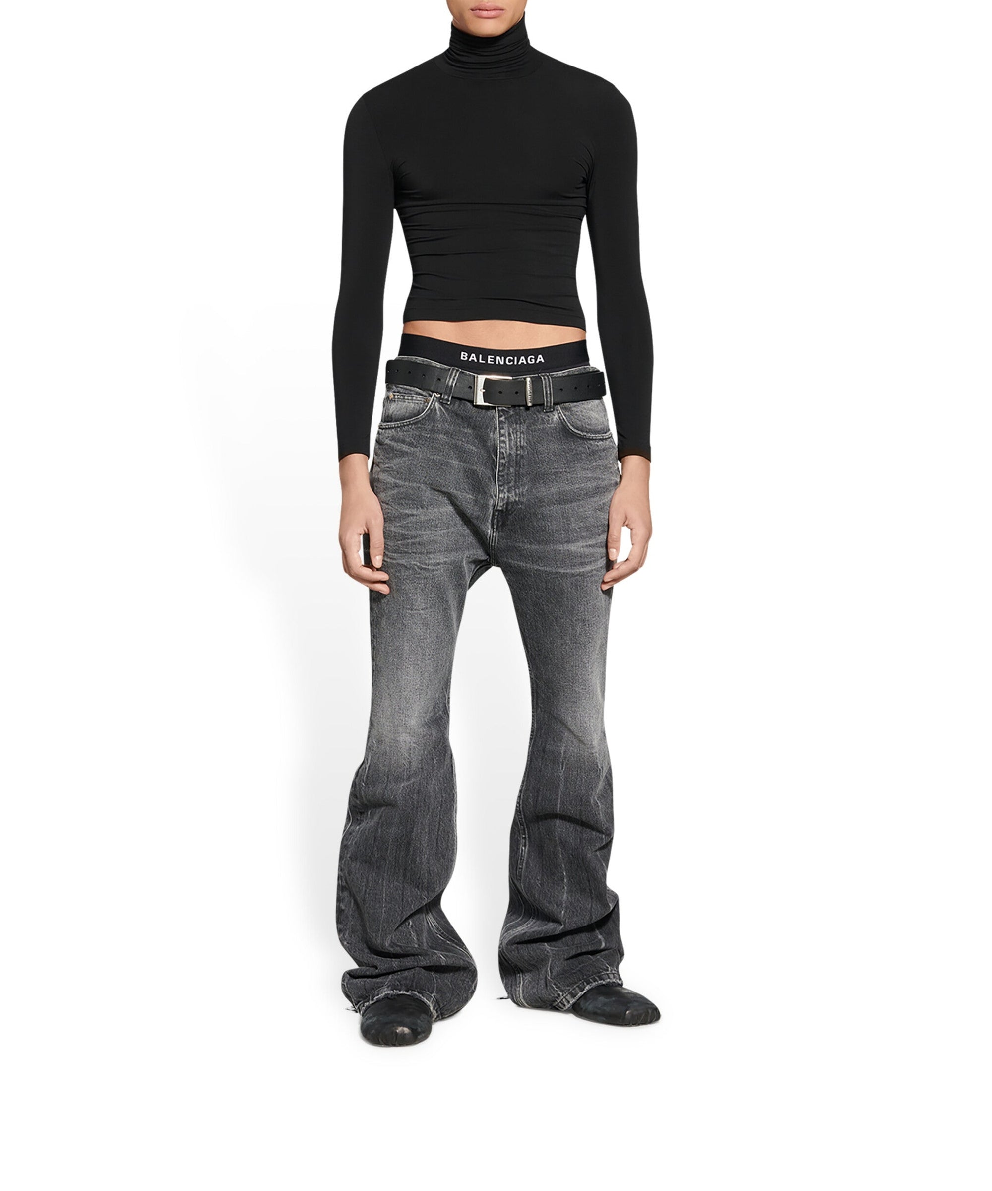 Flared Pants - Black & Iceberg