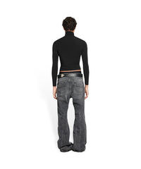 Flared Pants - Black & Iceberg