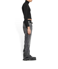 Flared Pants - Black & Iceberg