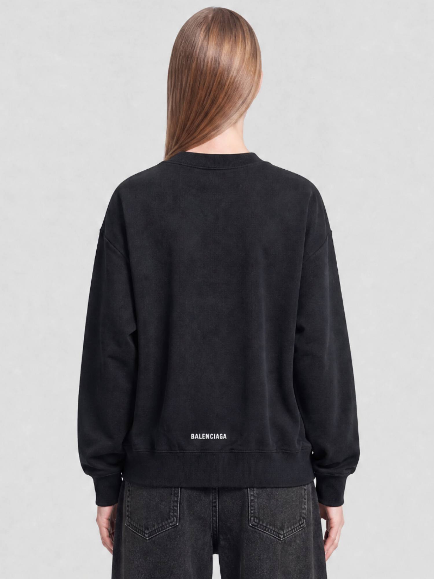 Balenciaga Back Hem black & cocoa Sweatshirt - Black & Cocoa