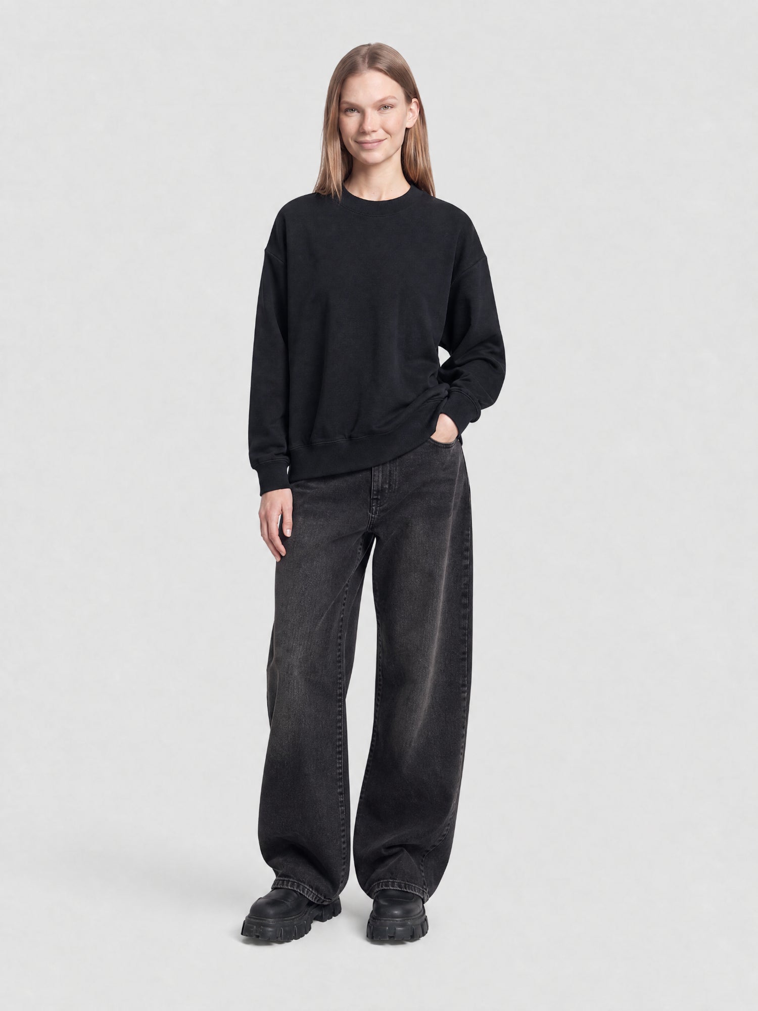 Balenciaga Back Hem black & cocoa Sweatshirt - Black & Cocoa