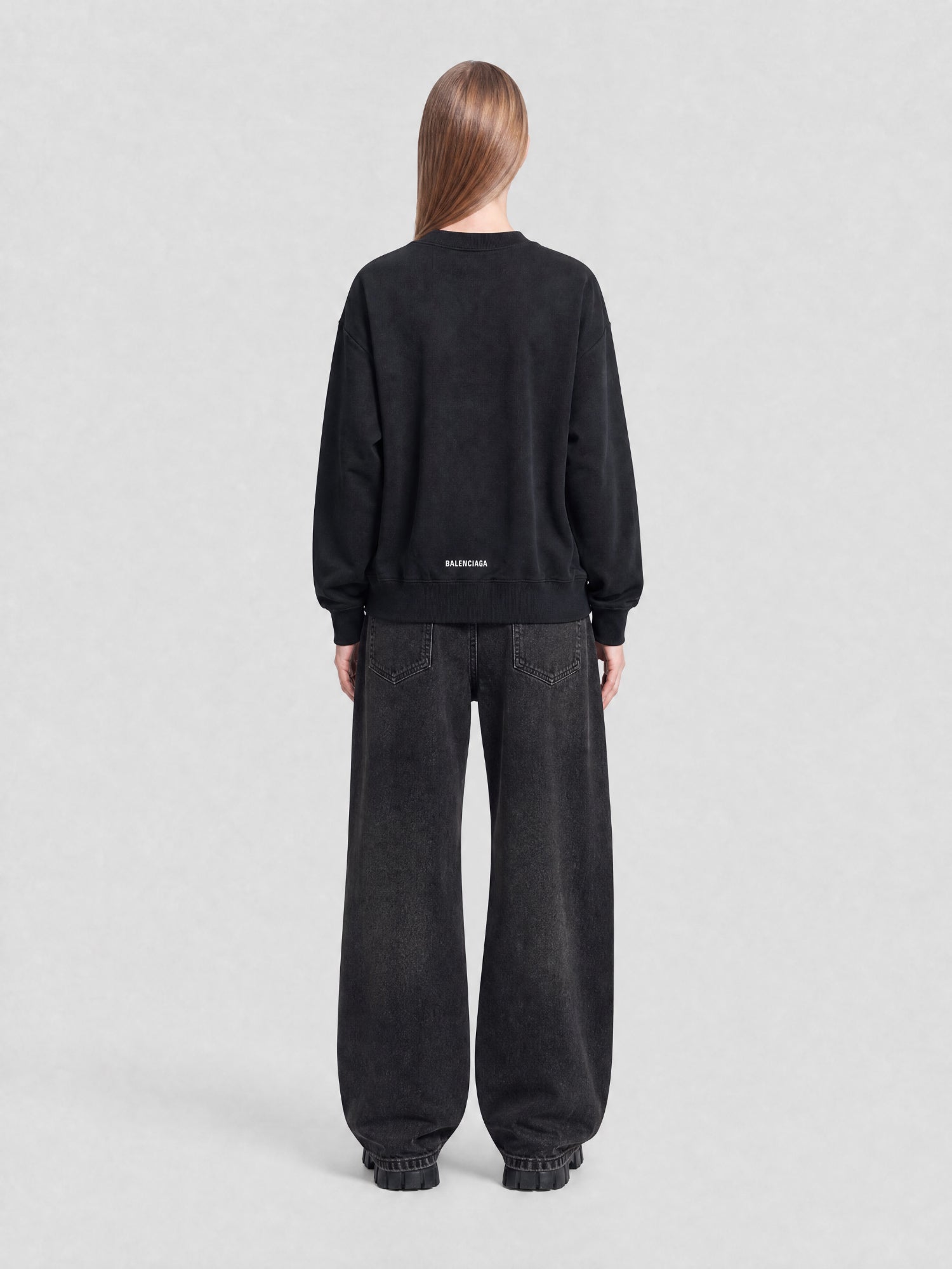 Balenciaga Back Hem black & cocoa Sweatshirt - Black & Cocoa
