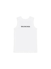 Loose white & blue Tank top - White & Blue