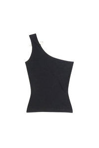 Asymetric black Tank top - Black