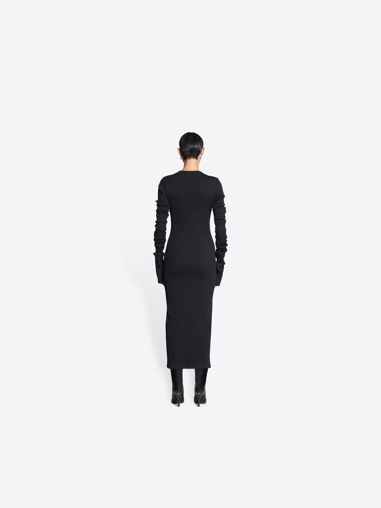 Super Long Stretch black Top - Black