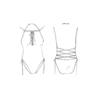 Laced swimsuit - Black