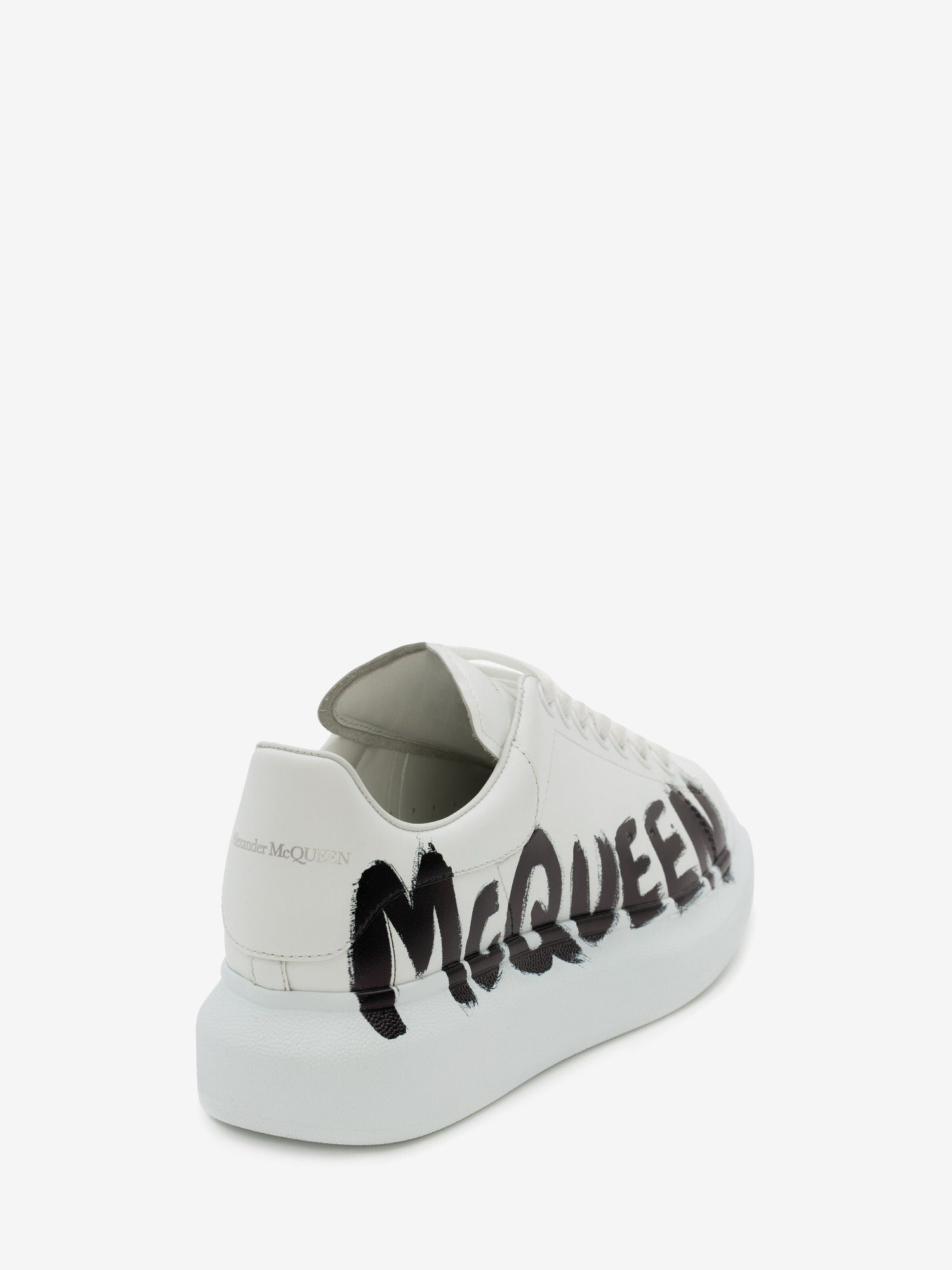 Mcqueen Graffiti Oversized white & black Sneakers - White & Black