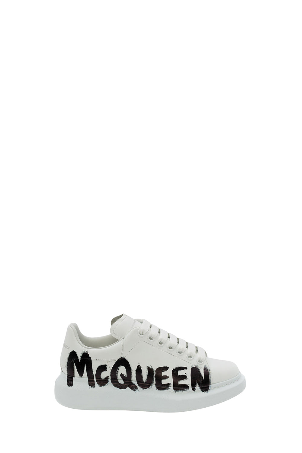 Mcqueen Graffiti Oversized white & black Sneakers - White & Black