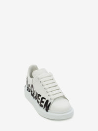 Mcqueen Graffiti Oversized white & black Sneakers - White & Black
