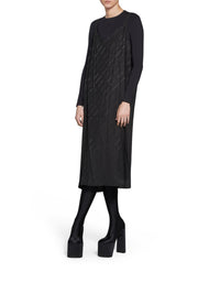 Logomania All Over Slip black Dress - Black