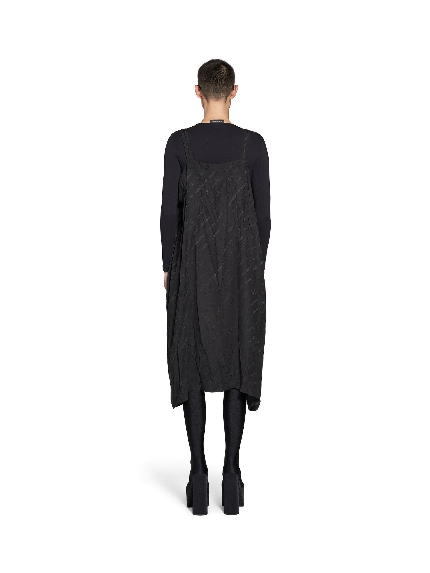 Logomania All Over Slip black Dress - Black