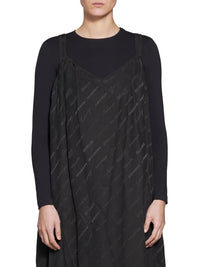 Logomania All Over Slip black Dress - Black