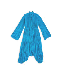 Knotted Drape Dress - Petrol Blue