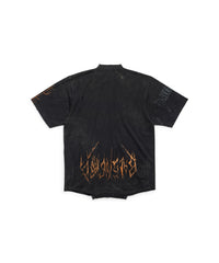 Paris Moon Upside Down T-Shirt Oversized - Washed Black