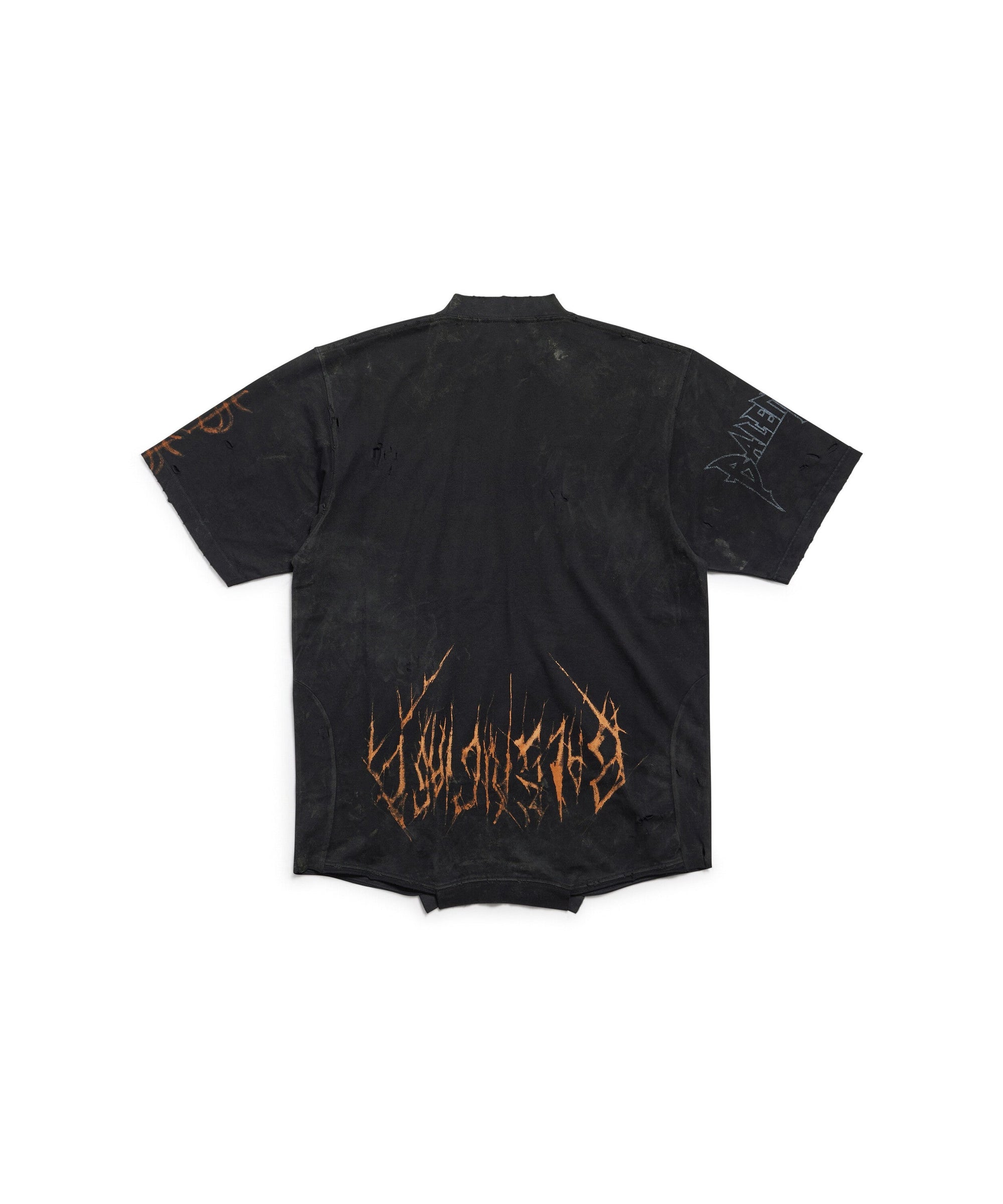 Paris Moon Upside Down T-Shirt Oversized - Washed Black