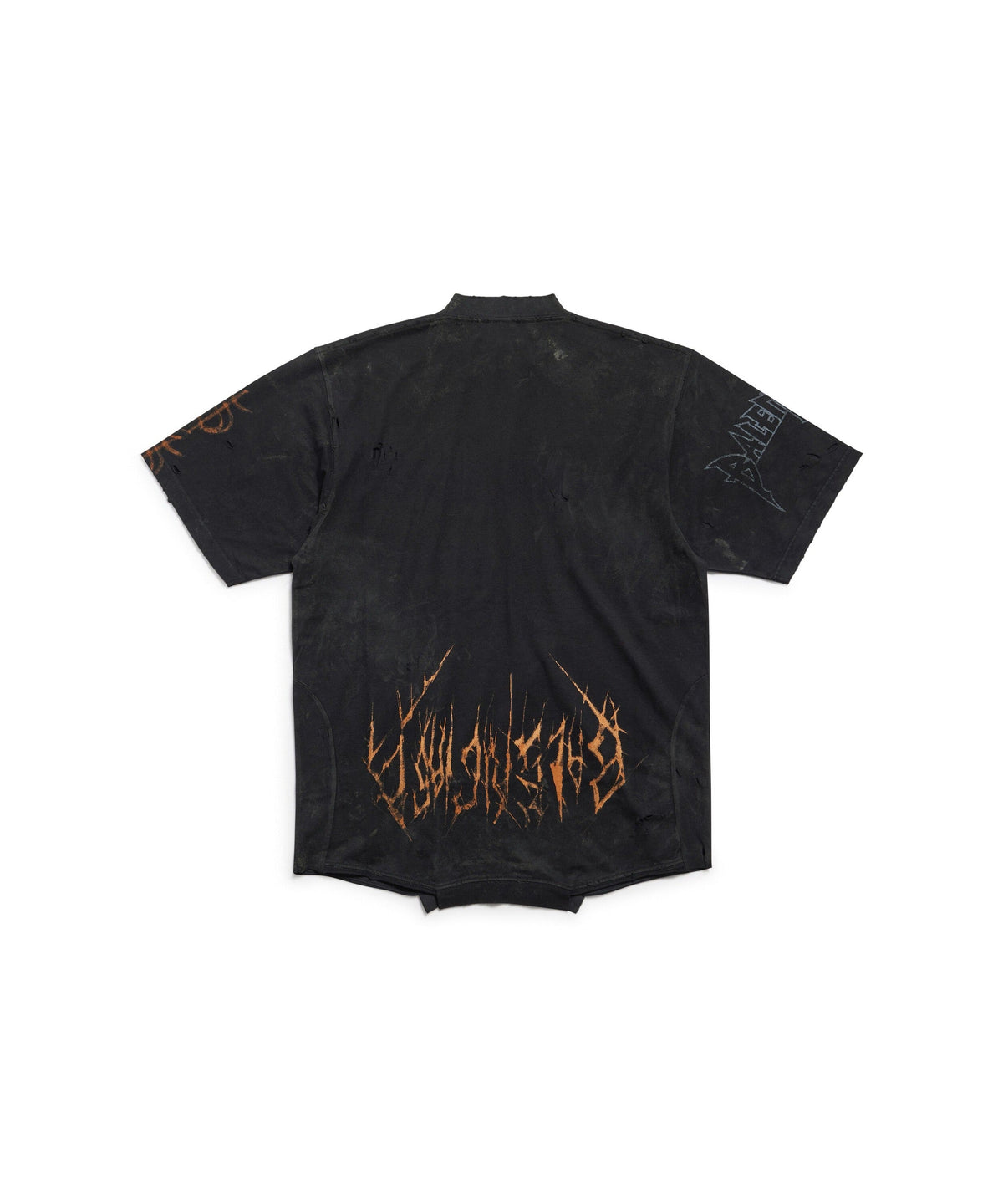 Paris Moon Upside Down T-Shirt Oversized - Washed Black