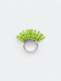 Cone white & acid kiwi Ring - White & Acid Kiwi