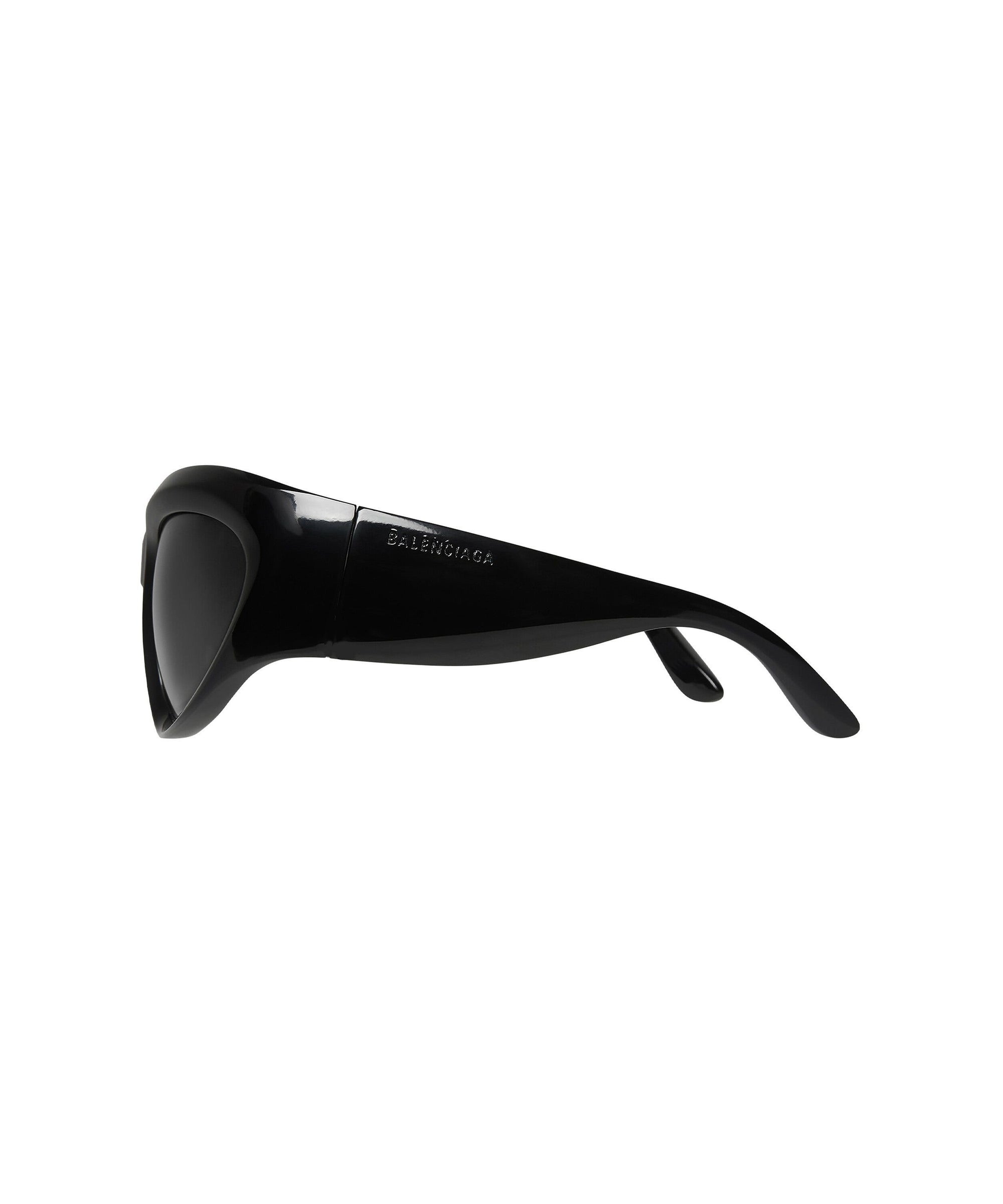 Wrap D-Frame Sunglasses - Black