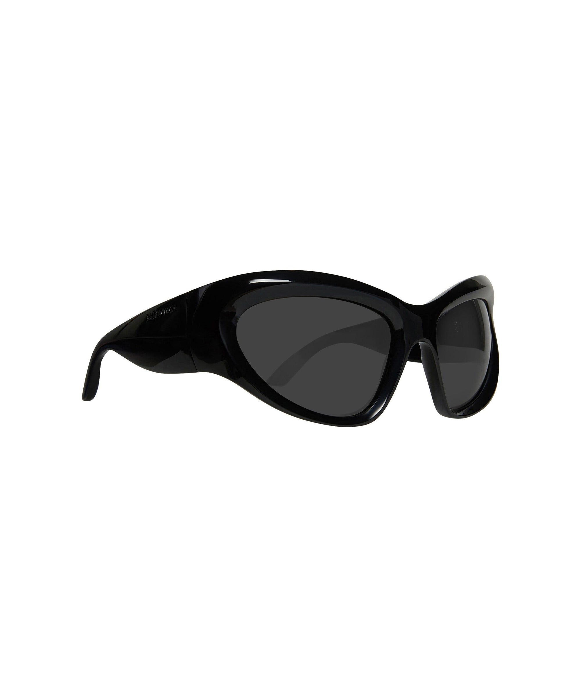 Wrap D-Frame Sunglasses - Black