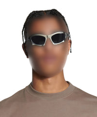 Bat Rectangle Sunglasses - Silver