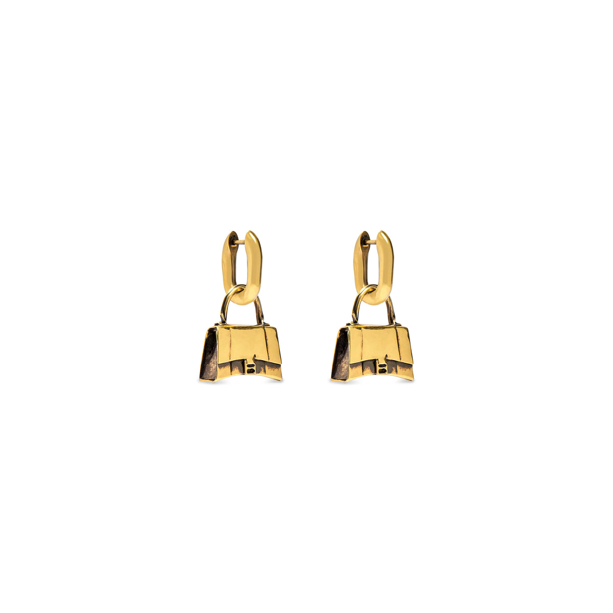 Bag Earrings - Antique Gold