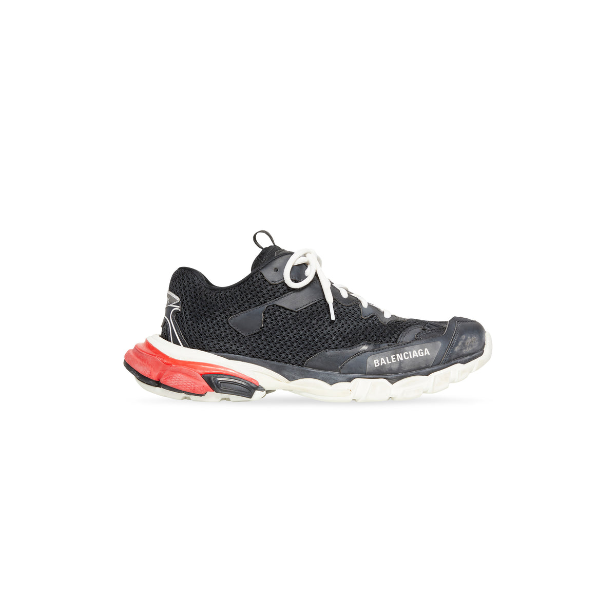 Track.3 Sneakers - Black & White & Red