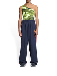 Allover Camo Asymetric lemon Tank top - Lemon