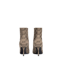 Square Knife BB Monogram dark beige 80mm Boots - Dark Beige
