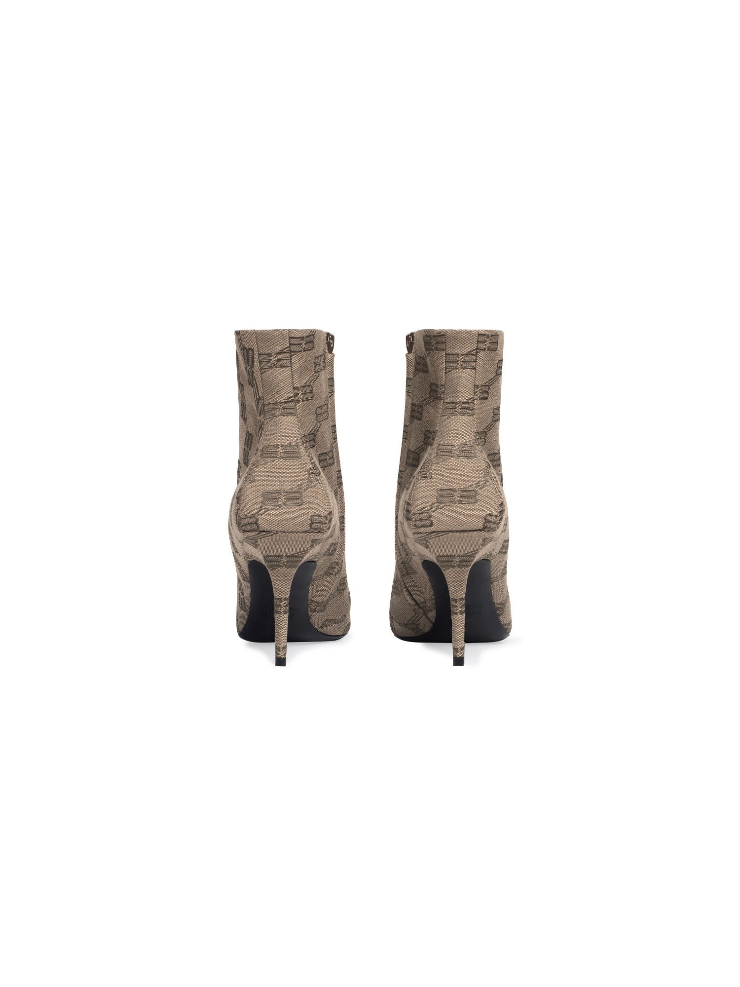 Square Knife BB Monogram dark beige 80mm Boots - Dark Beige