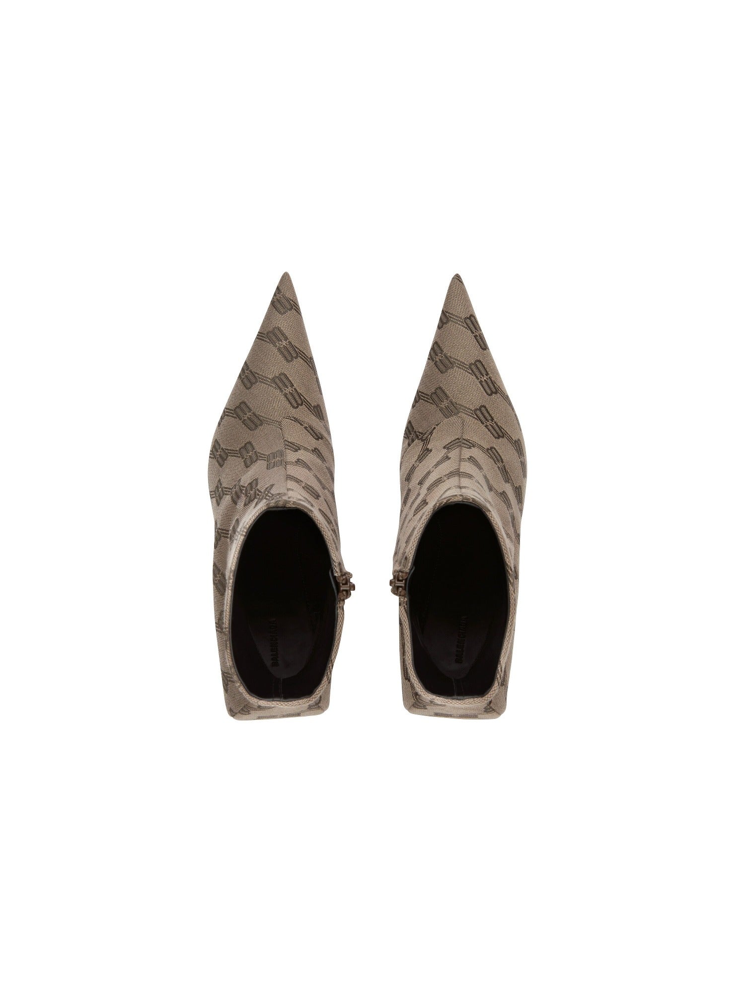 Square Knife BB Monogram dark beige 80mm Boots - Dark Beige