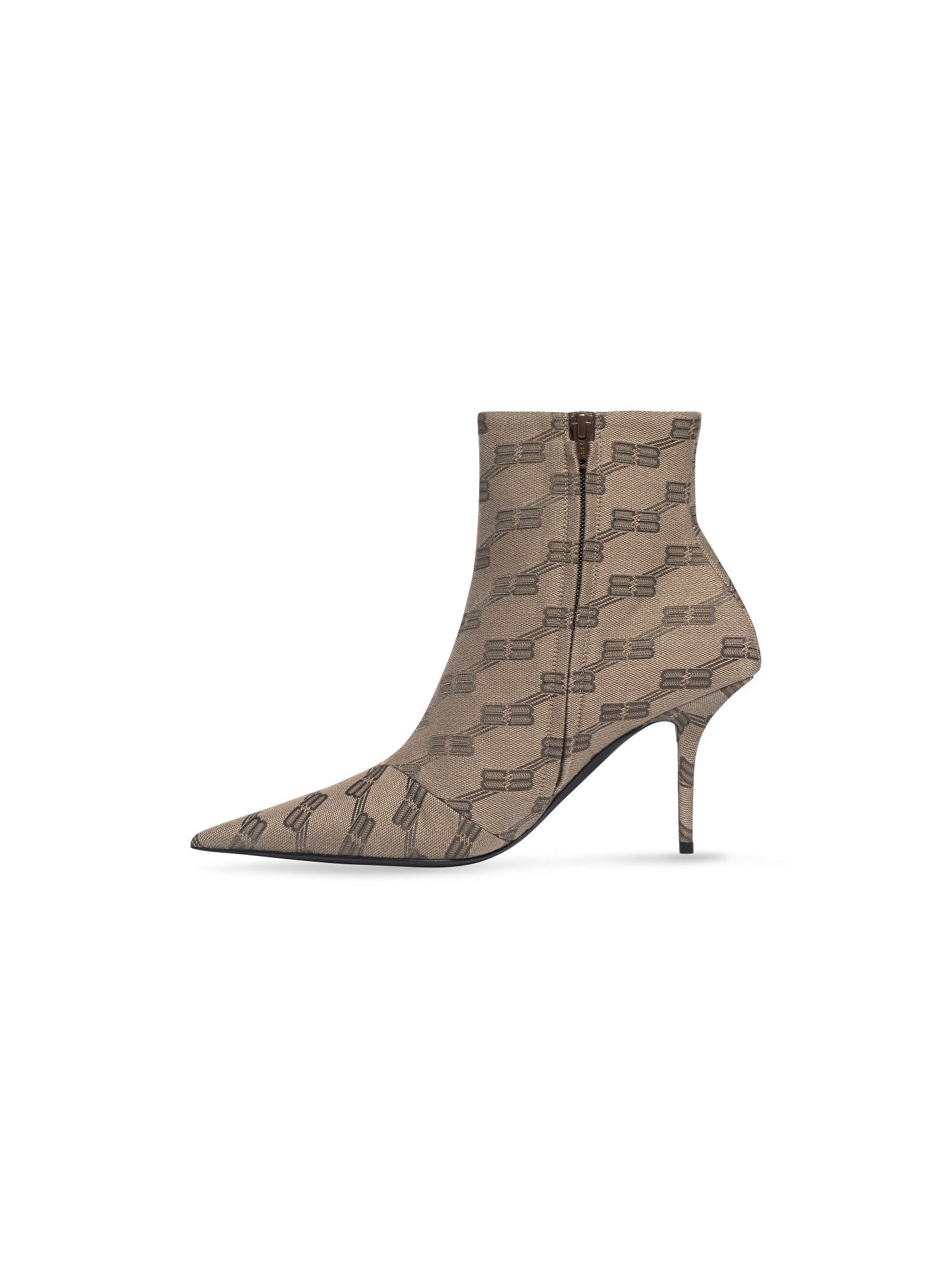 Square Knife BB Monogram dark beige 80mm Boots - Dark Beige