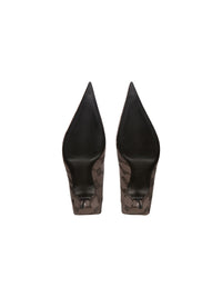 Square Knife BB Monogram dark beige 80mm Mules - Dark Beige