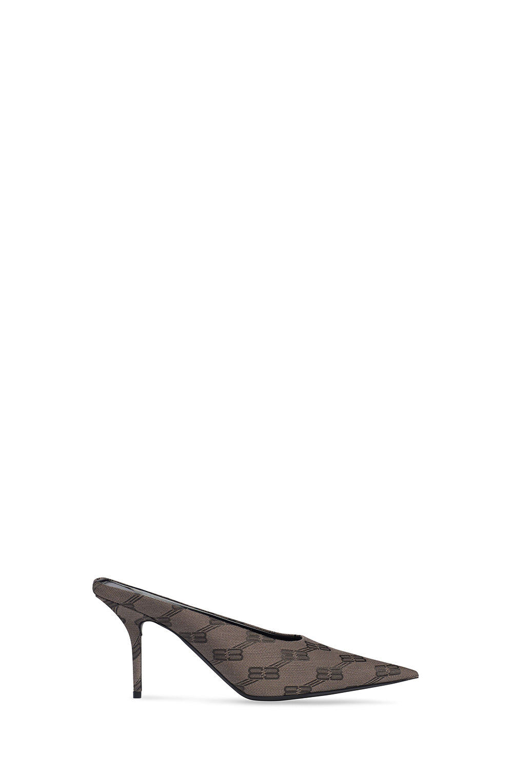 Square Knife BB Monogram dark beige 80mm Mules - Dark Beige