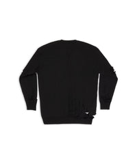 Destroyed Oversized V-Neck - Black
