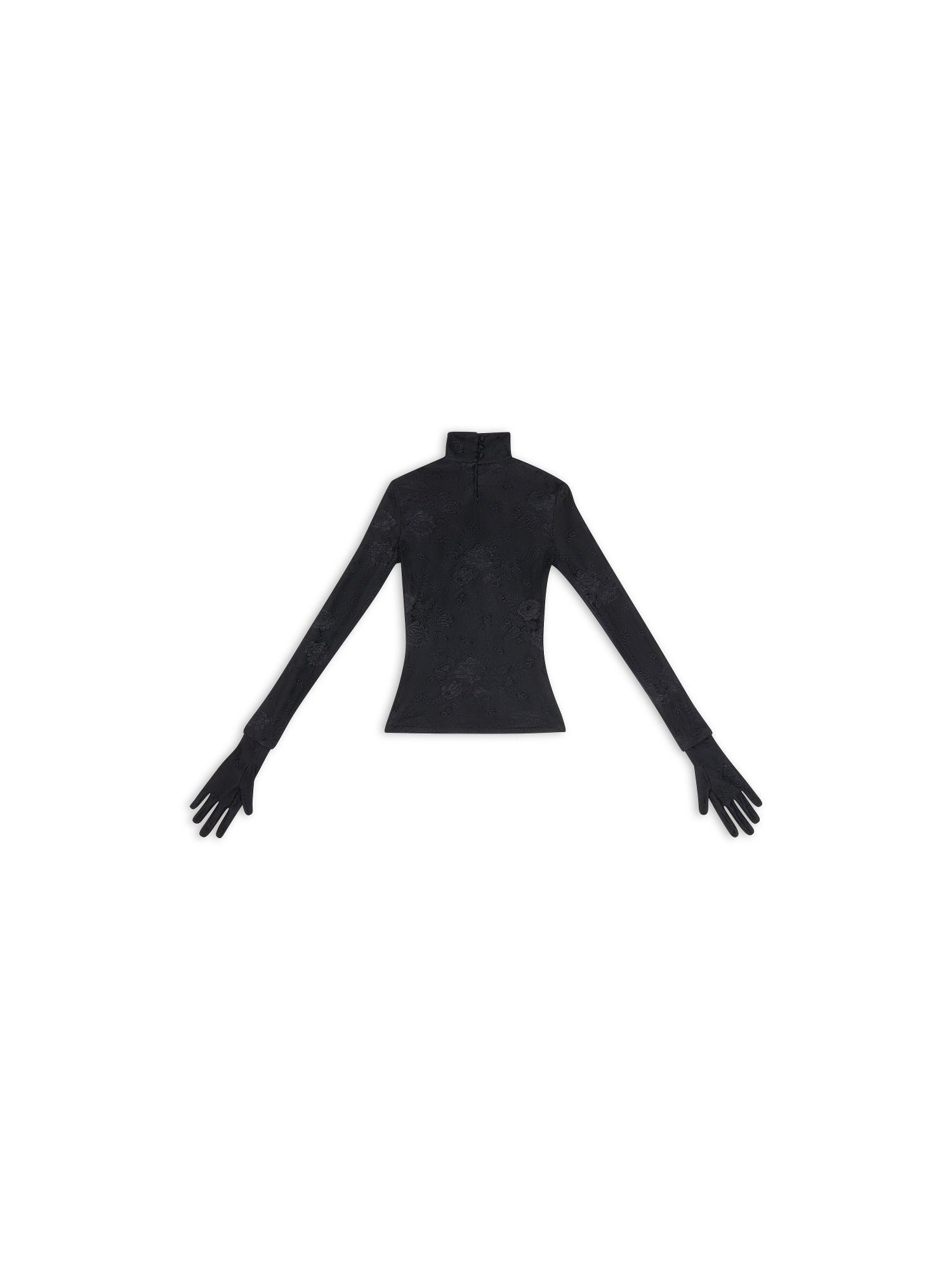 Lingerie black Turtleneck Top - Black