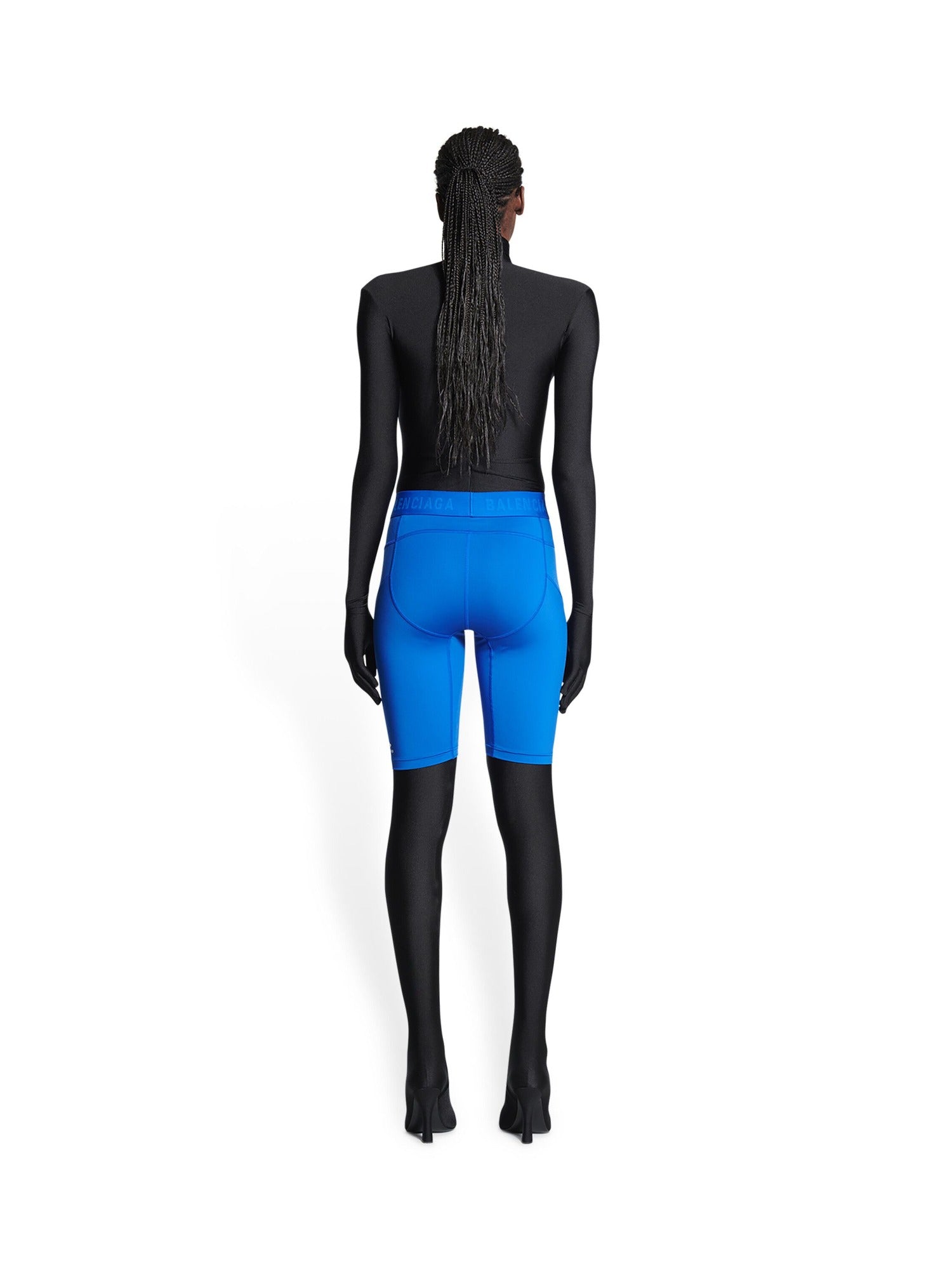 3B Sports Icon Athletic Cut cyan & white Short - Cyan & White