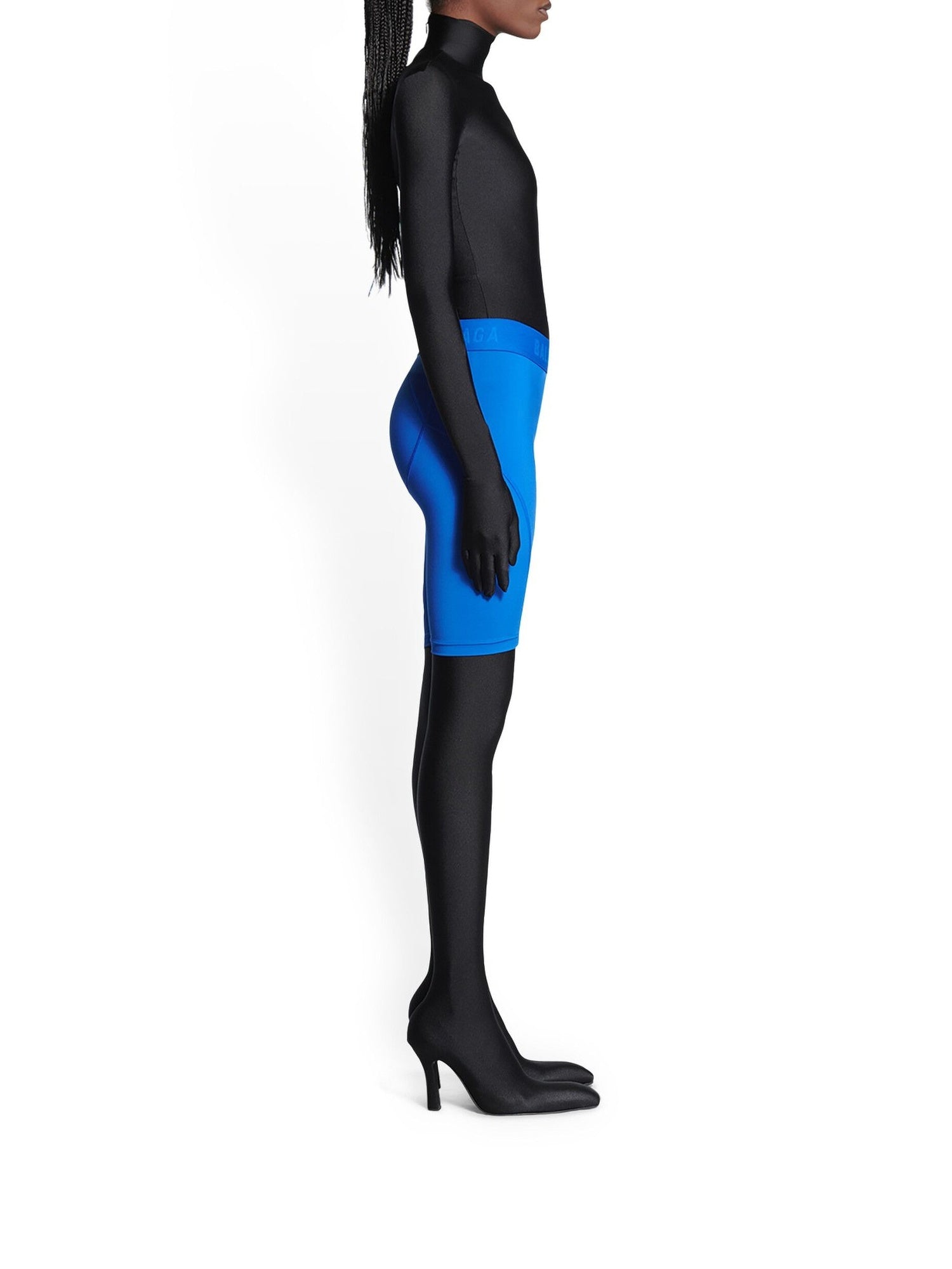 3B Sports Icon Athletic Cut cyan & white Short - Cyan & White