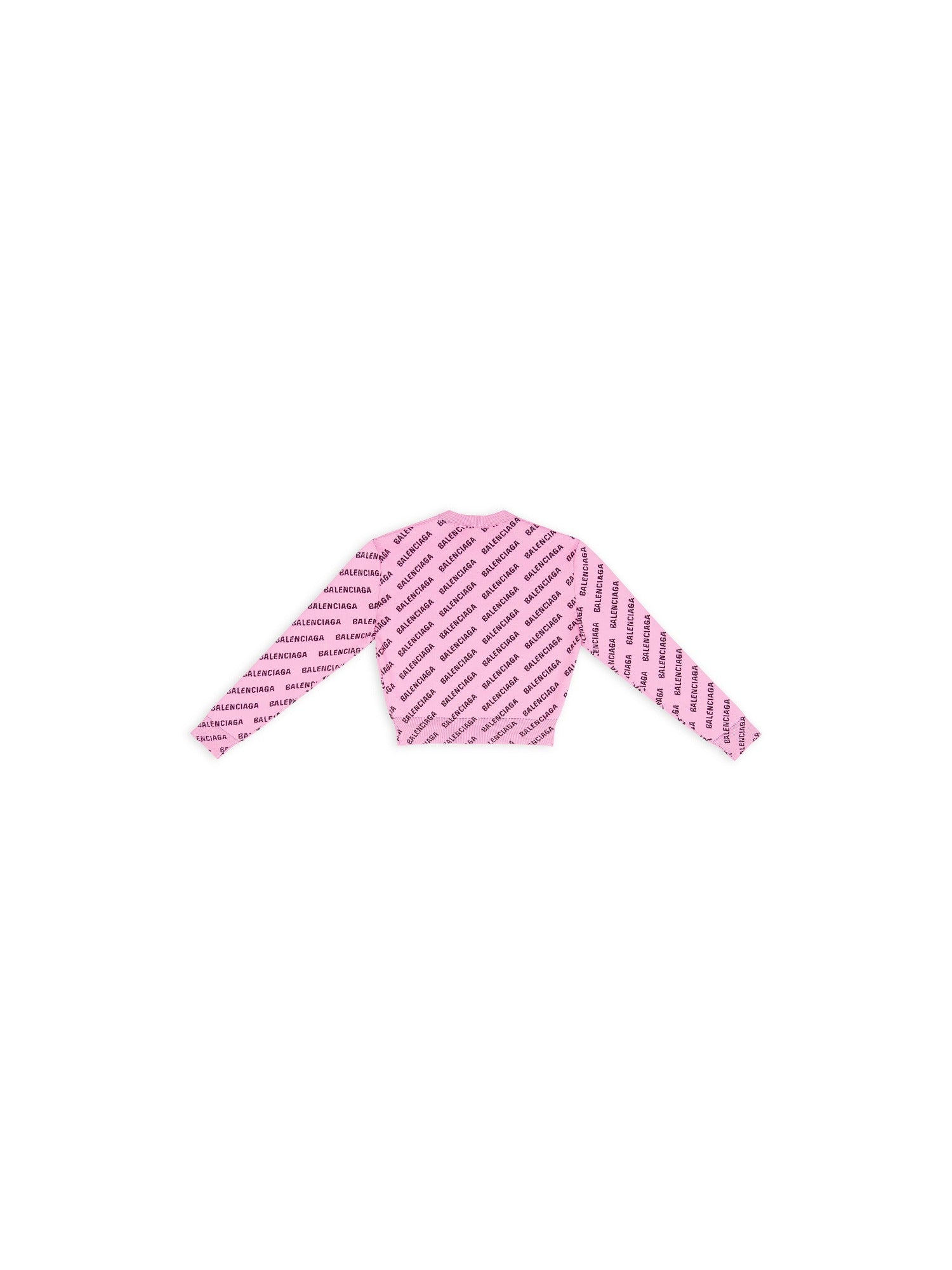 Mini Allover Logo Cropped pink & black Sweater - Pink & Black