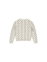 Mini Allover Logo chalky white & black Sweater - Chalky White & Black