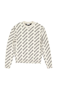 Mini Allover Logo chalky white & black Sweater - Chalky White & Black