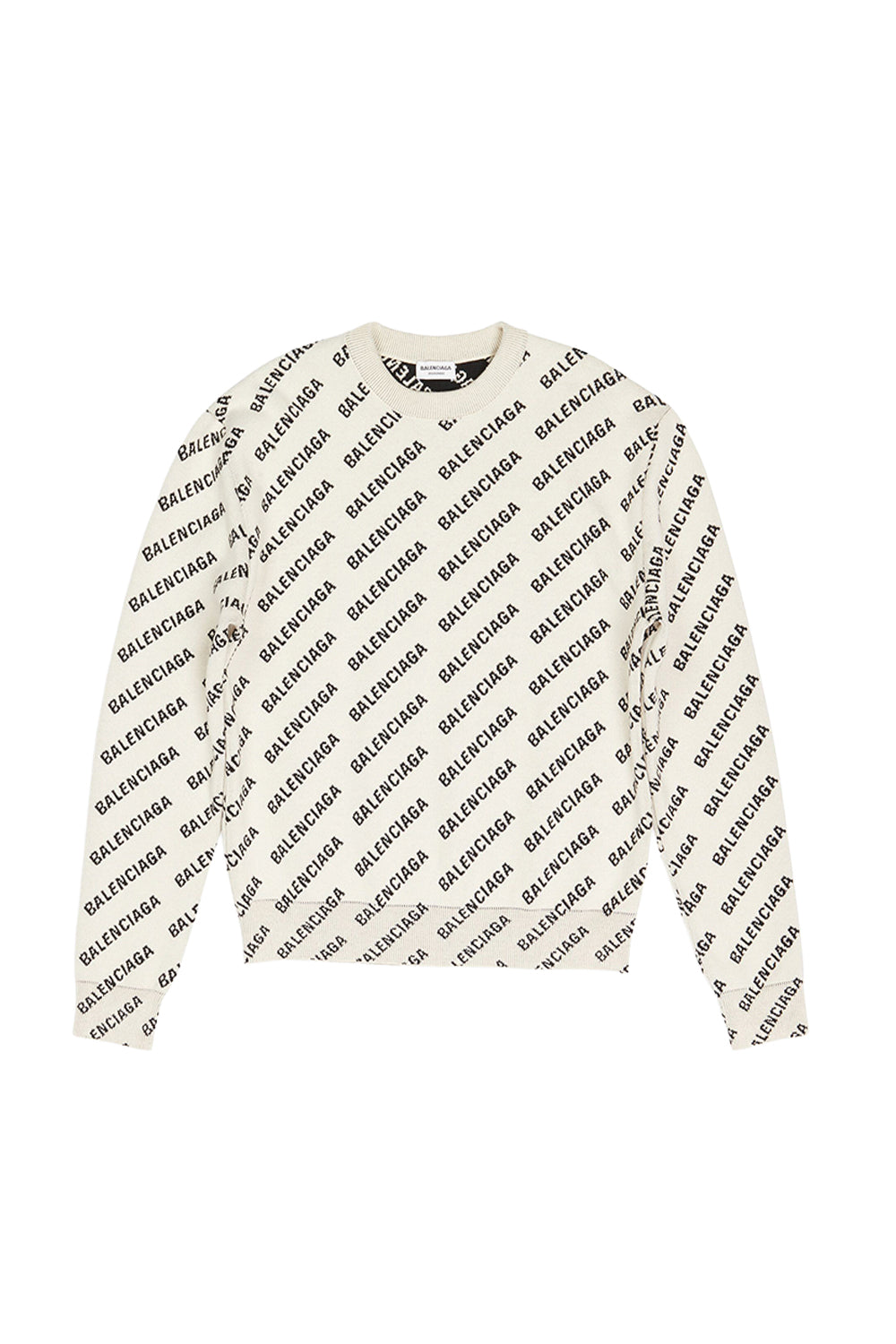 Mini Allover Logo chalky white & black Sweater - Chalky White & Black