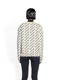 Mini Allover Logo chalky white & black Sweater - Chalky White & Black