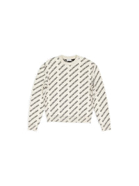 Mini Allover Logo chalky white & black Sweater - Chalky White & Black
