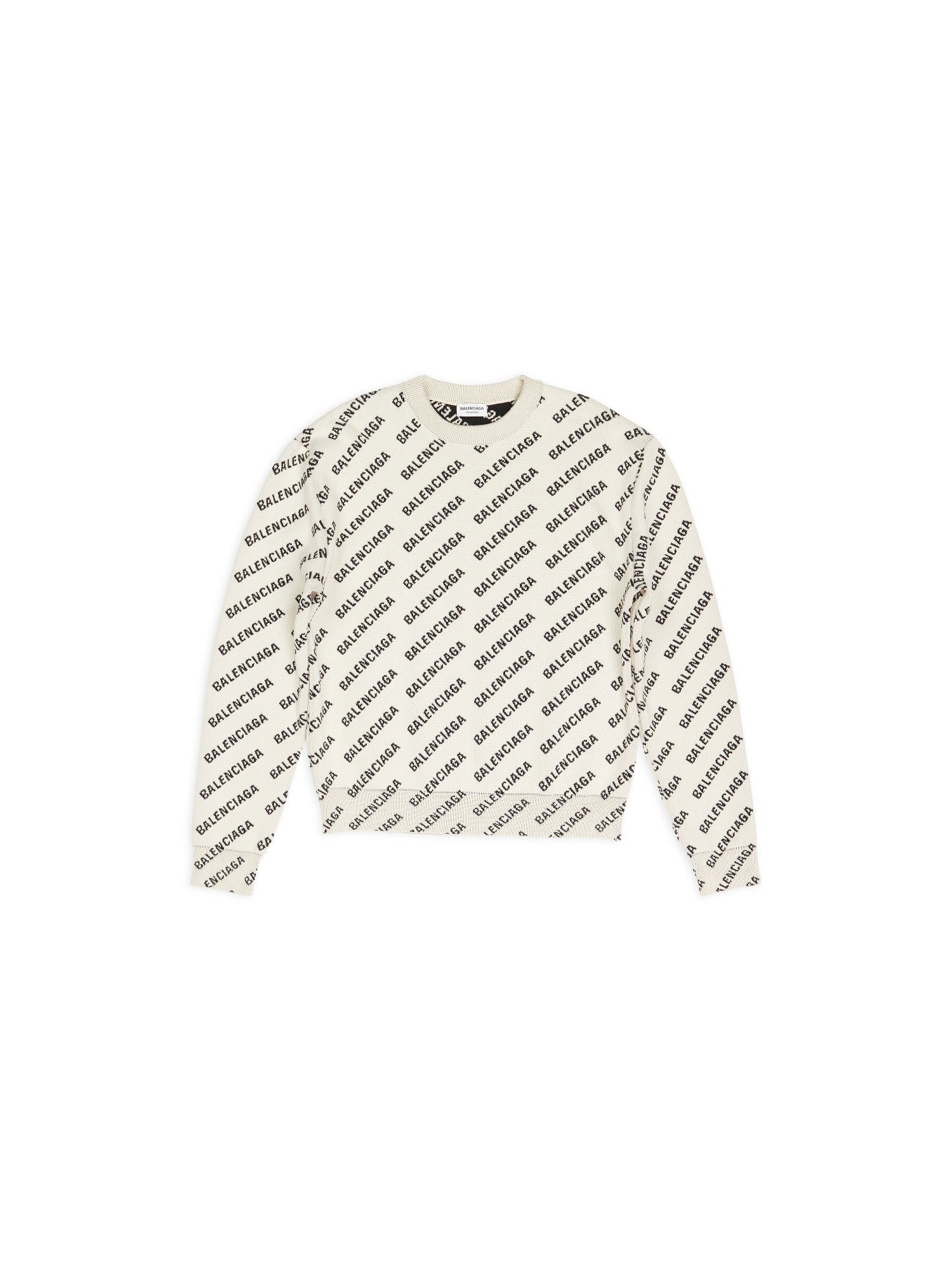Mini Allover Logo chalky white & black Sweater - Chalky White & Black