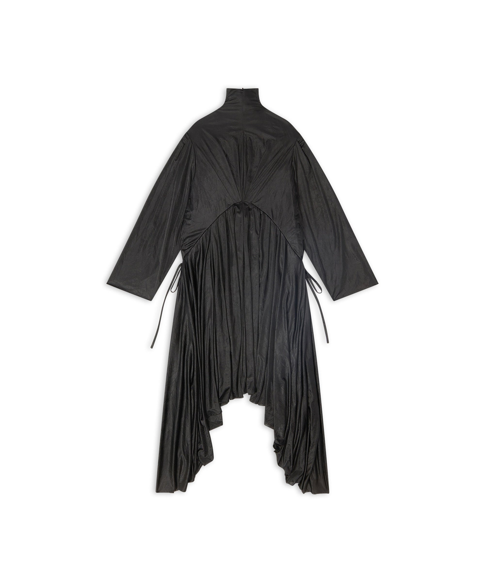 Pleated Stretch Dress - Black